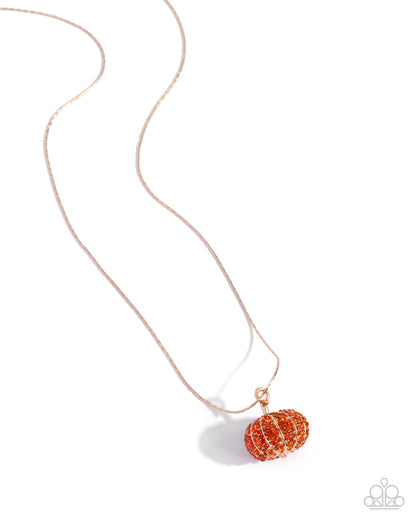 Pumpkin Panache - orange - Paparazzi necklace