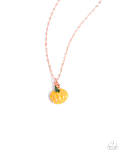 Pumpkin Patch - copper - Paparazzi necklace