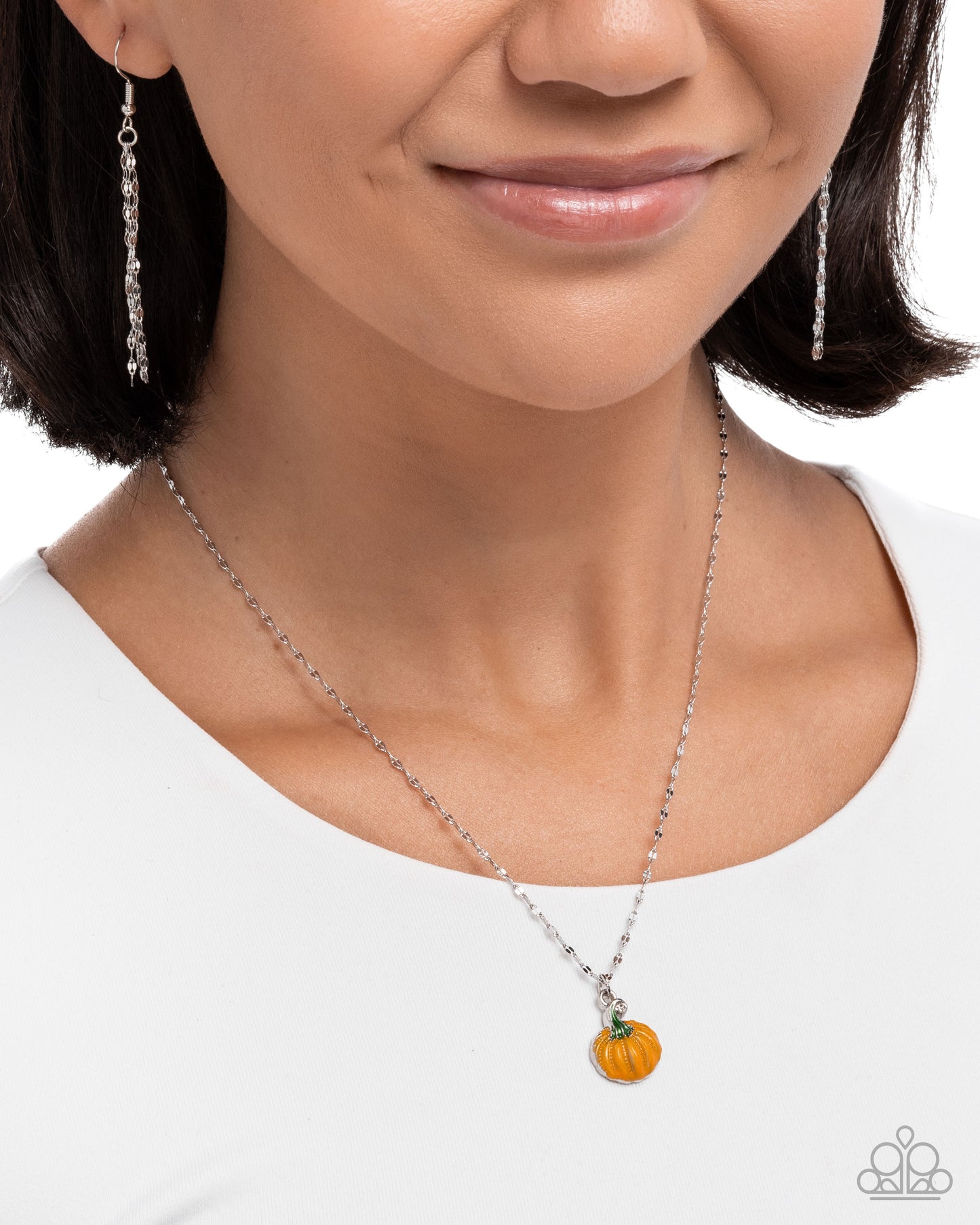 Pumpkin Patch - orange - Paparazzi necklace