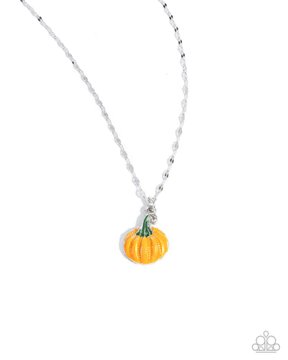Pumpkin Patch - orange - Paparazzi necklace