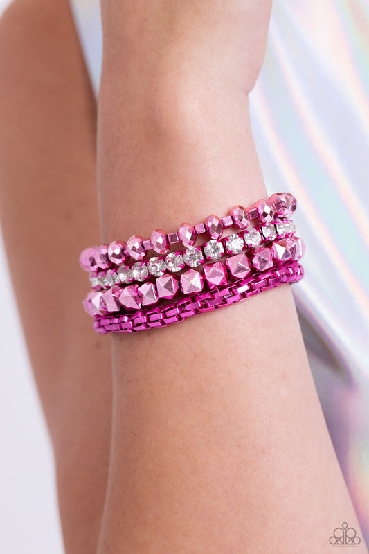 Punk Pattern - pink - Paparazzi bracelet