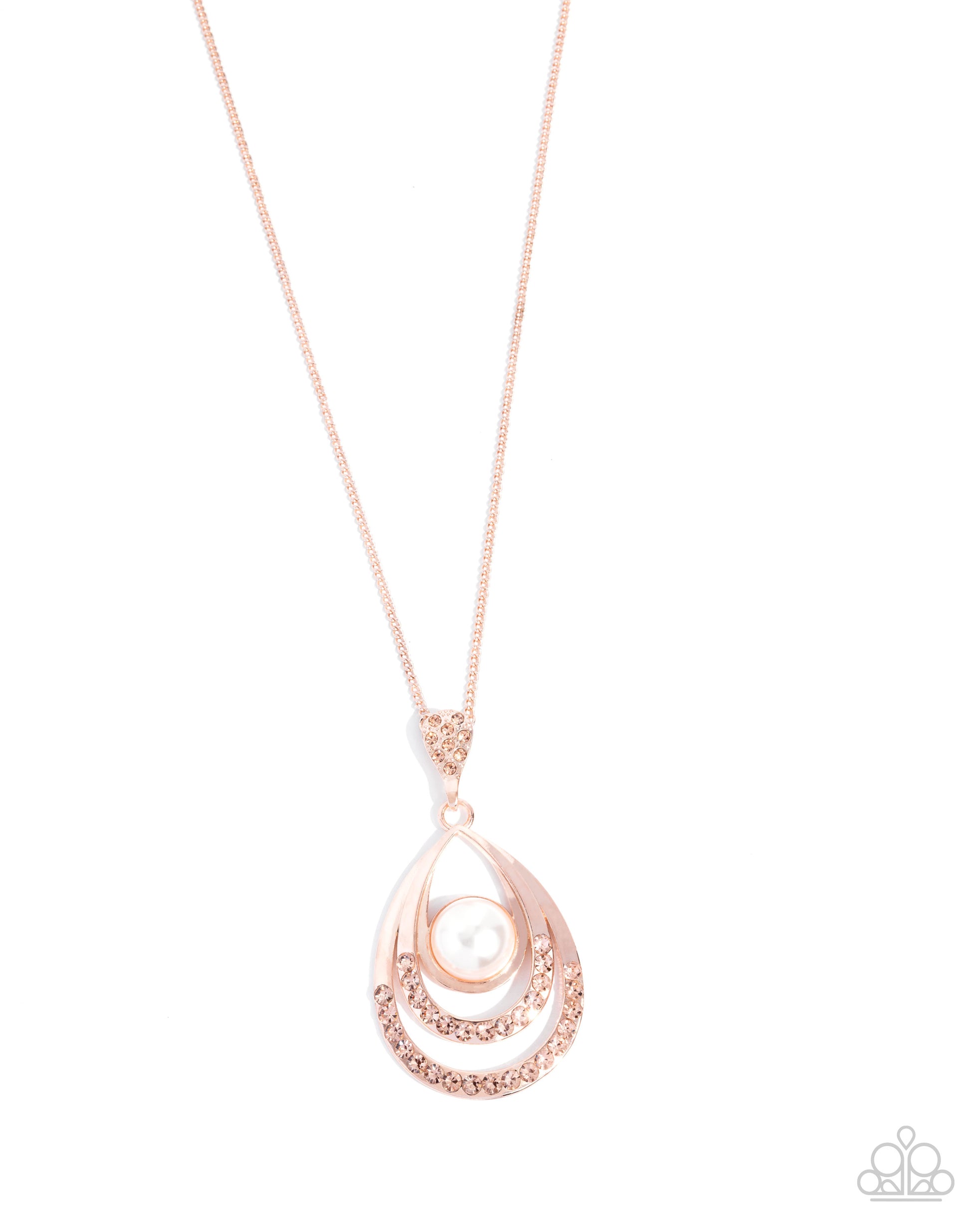 Pure Pearls - rose gold - Paparazzi necklace