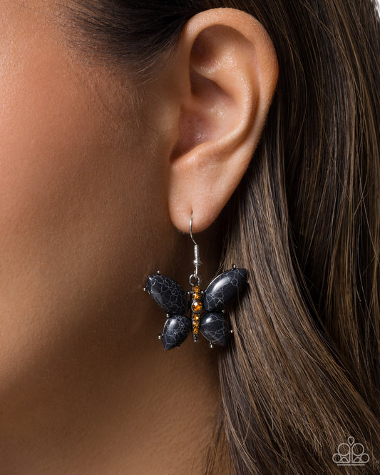 Purely Poised - black - Paparazzi earrings
