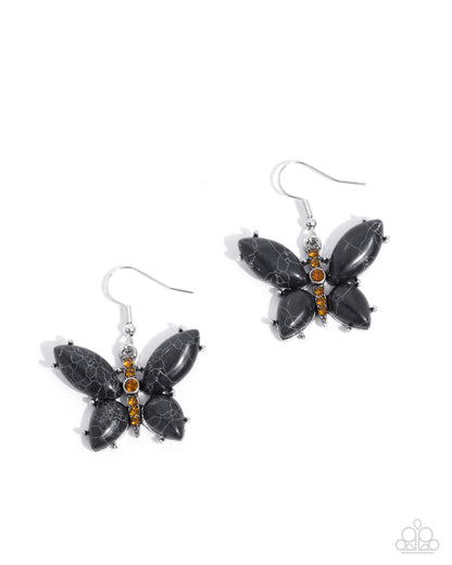 Purely Poised - black - Paparazzi earrings
