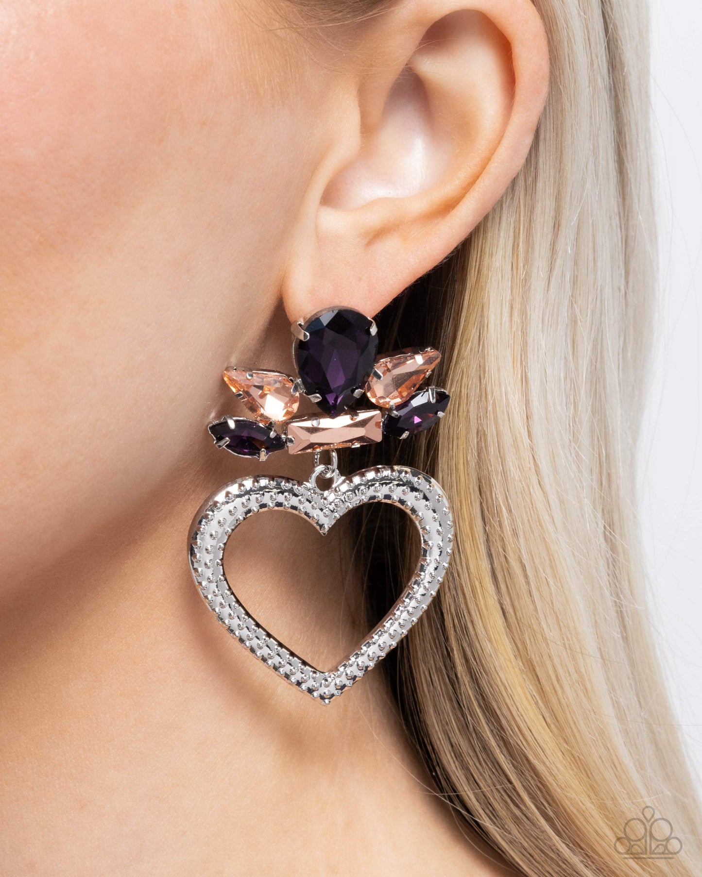 Pushing Perfection - purple - Paparazzi earrings