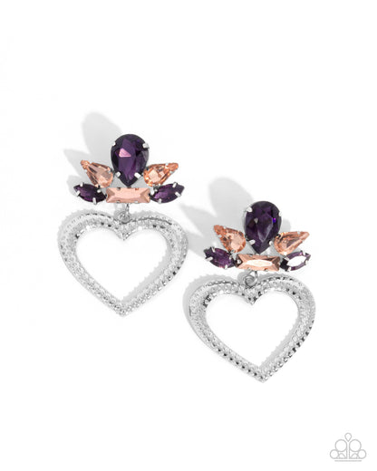 Pushing Perfection - purple - Paparazzi earrings