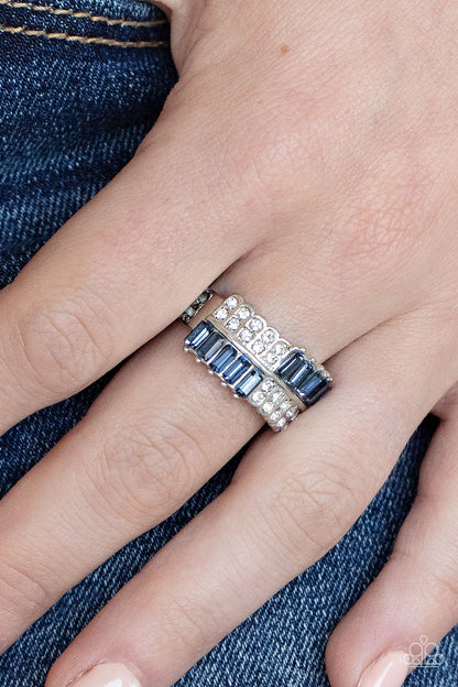 Put Them in Check - blue - Paparazzi ring
