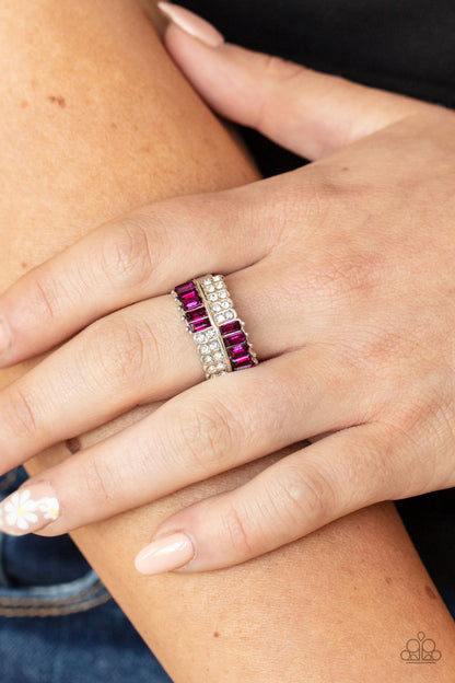 Put Them in Check - pink - Paparazzi ring