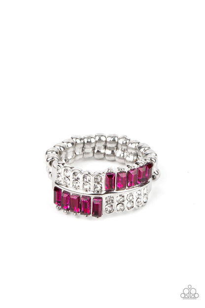 Put Them in Check - pink - Paparazzi ring