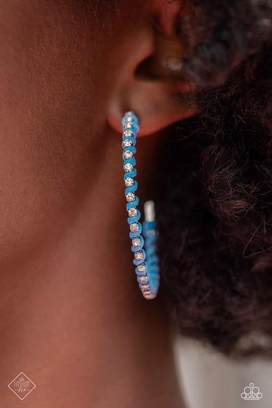 Put a STRING on It - blue - Paparazzi earrings