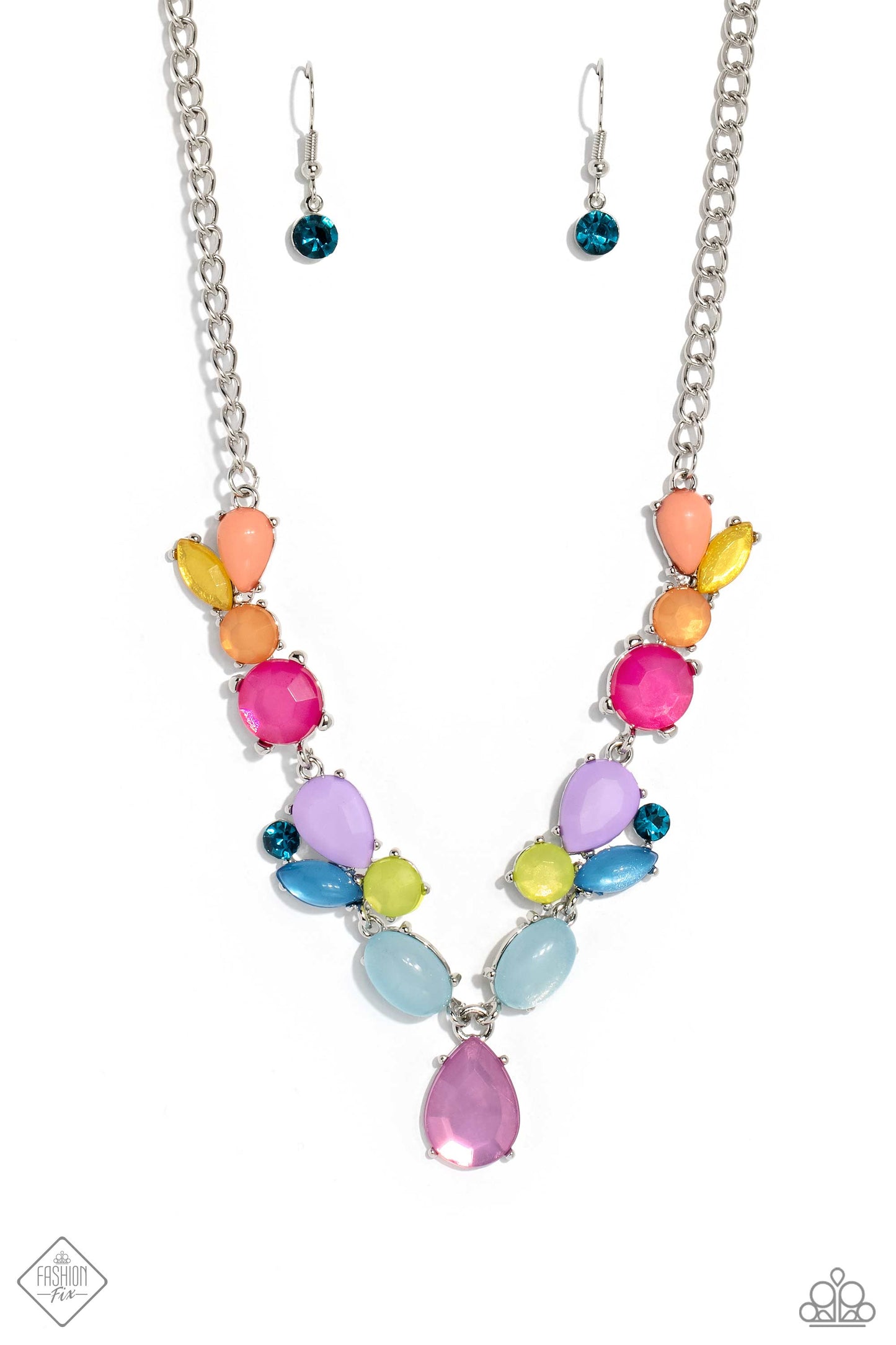 Puzzled Production - multi - Paparazzi necklace