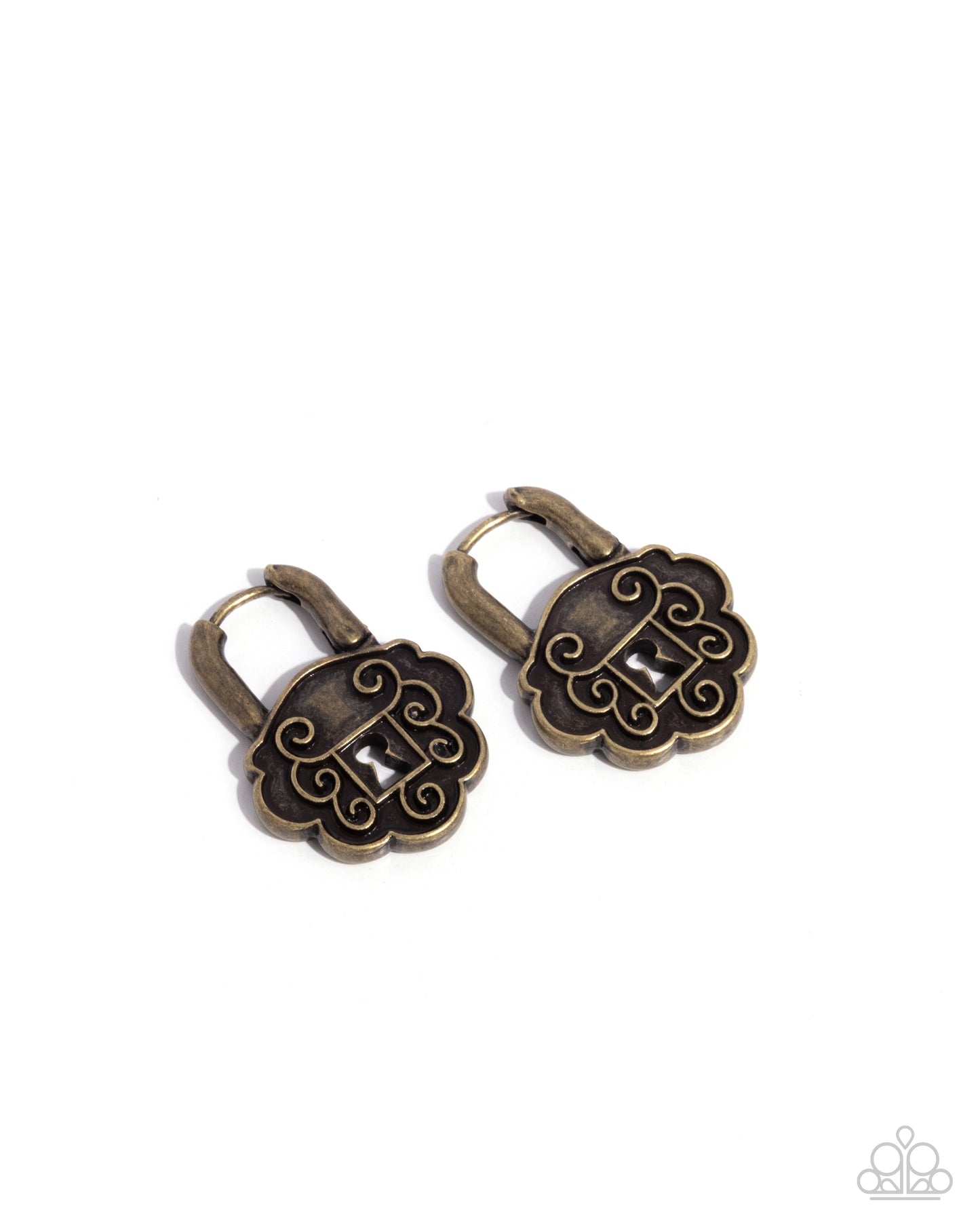 Puzzling Pavilion - brass - Paparazzi earrings
