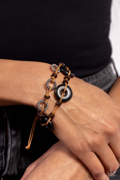 Quarry Quandary - black - Paparazzi bracelet