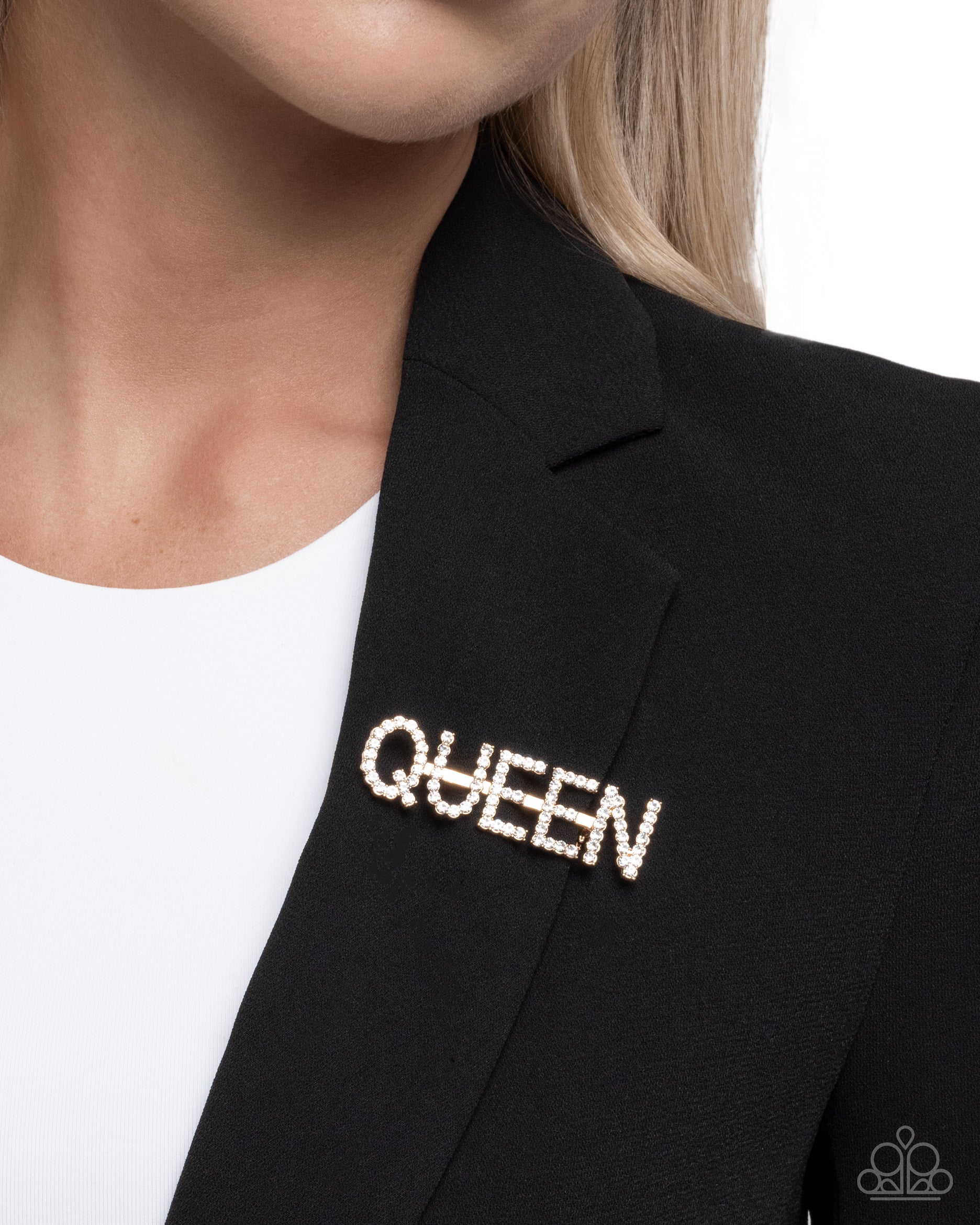 Queen Behavior - gold - Paparazzi brooch