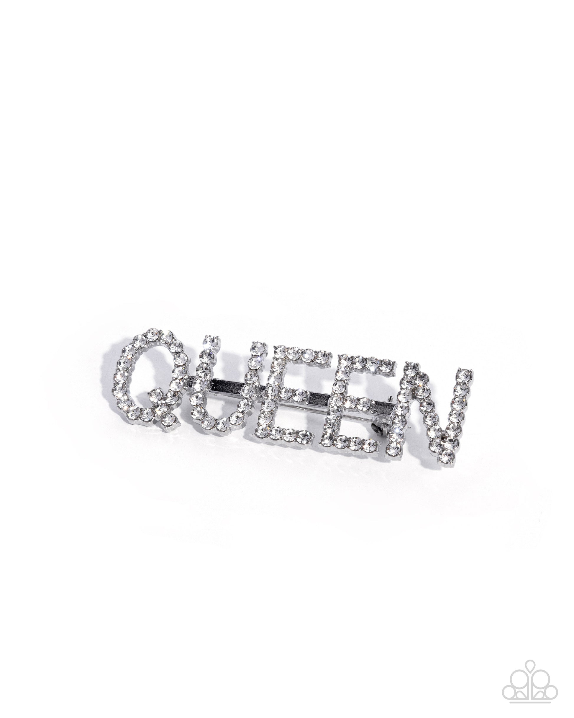 Queen Behavior - white - Paparazzi brooch