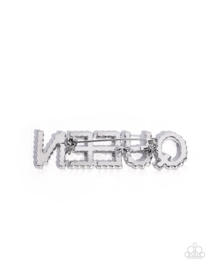 Queen Behavior - white - Paparazzi brooch