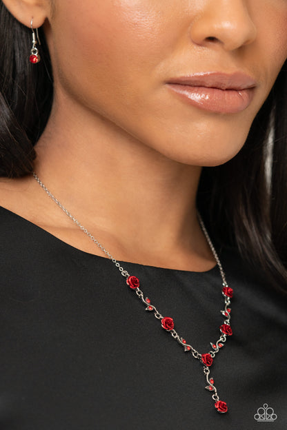 ROSE Without Saying... - red - Paparazzi necklace