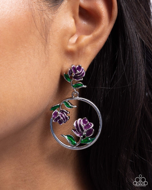 ROSE to You - purple - Paparazzi earrings