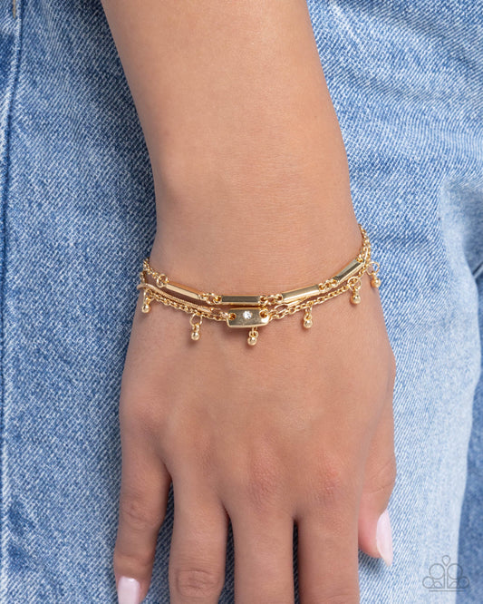 Radiant Recognition - gold - Paparazzi bracelet