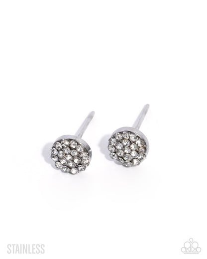 Radiant Request - white - Paparazzi earrings