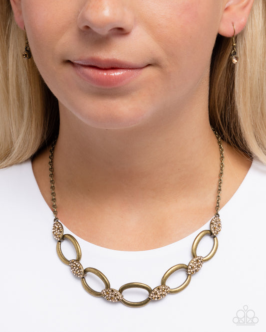 Radiant Restoration - brass - Paparazzi necklace