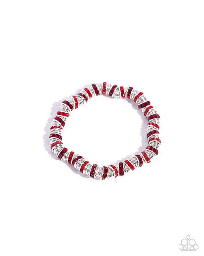 Radiant Roll Call - red - Paparazzi bracelet