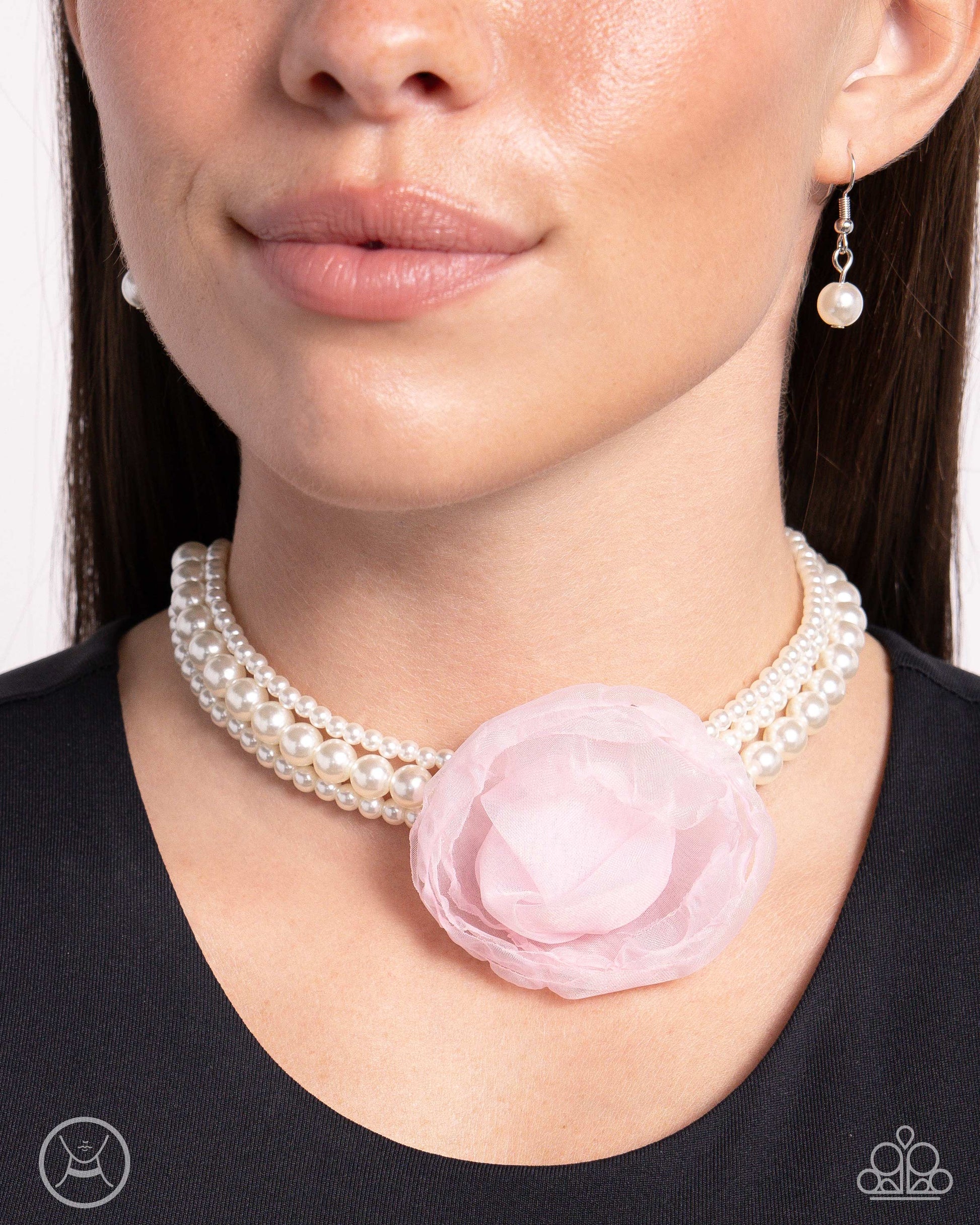 Radiant Rosette - pink - Paparazzi necklace