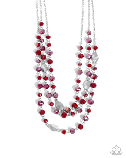 Radiantly Rich - red - Paparazzi necklace