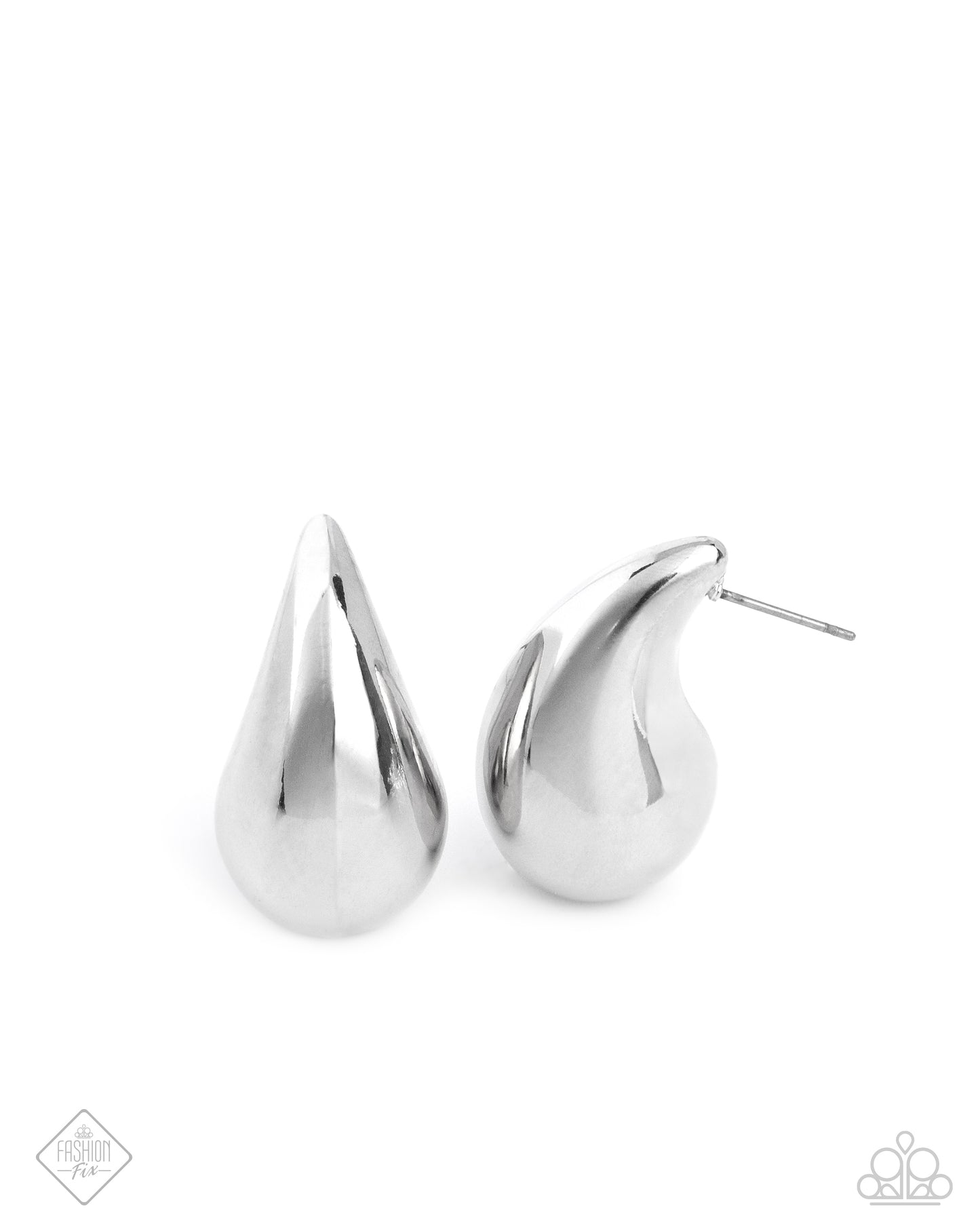 Raindrop Reveal - silver - Paparazzi earrings