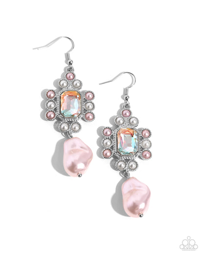 Raving Review - pink - Paparazzi earrings