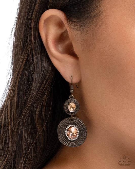 Ravishing Rings - brass - Paparazzi earrings