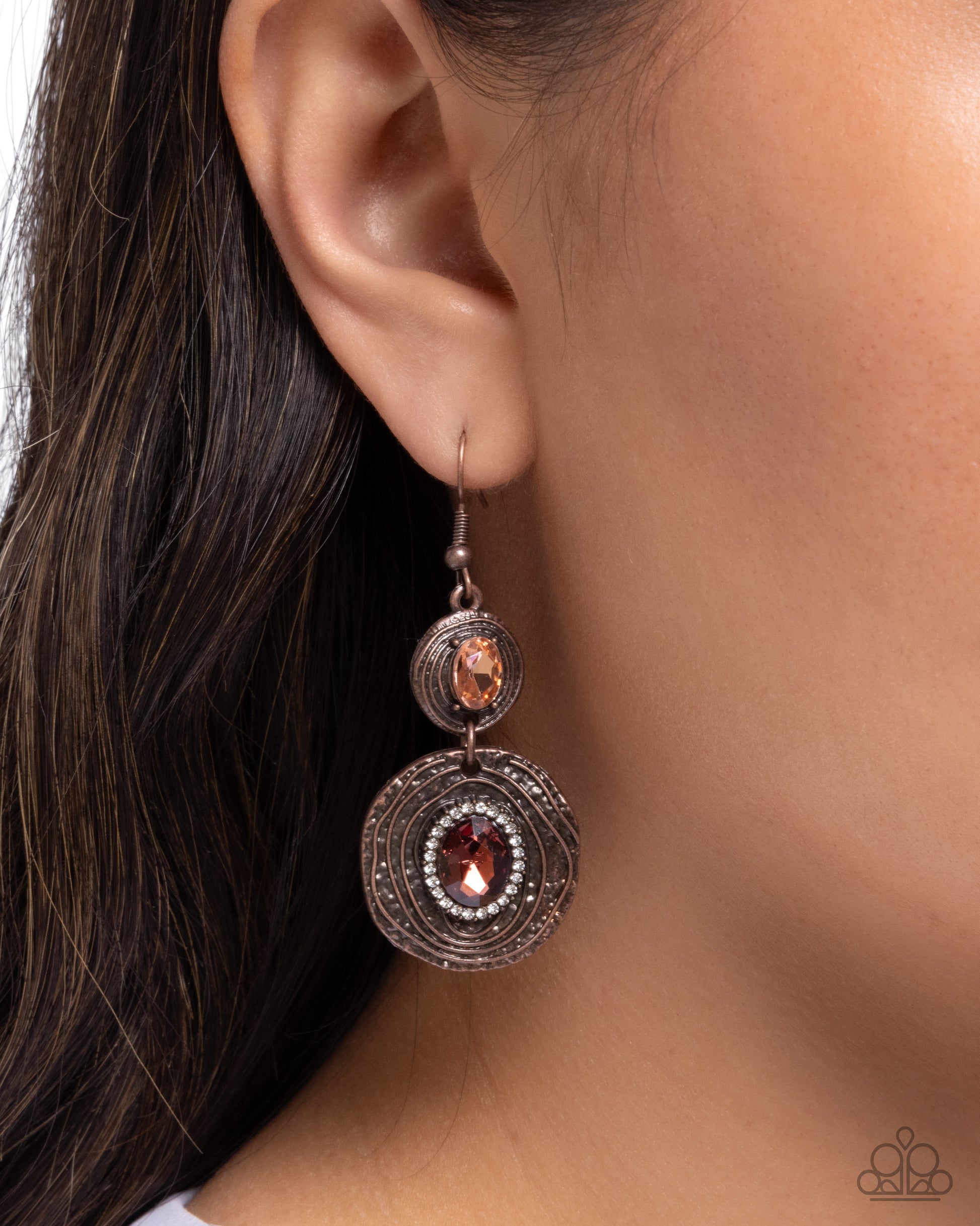 Ravishing Rings - copper - Paparazzi earrings