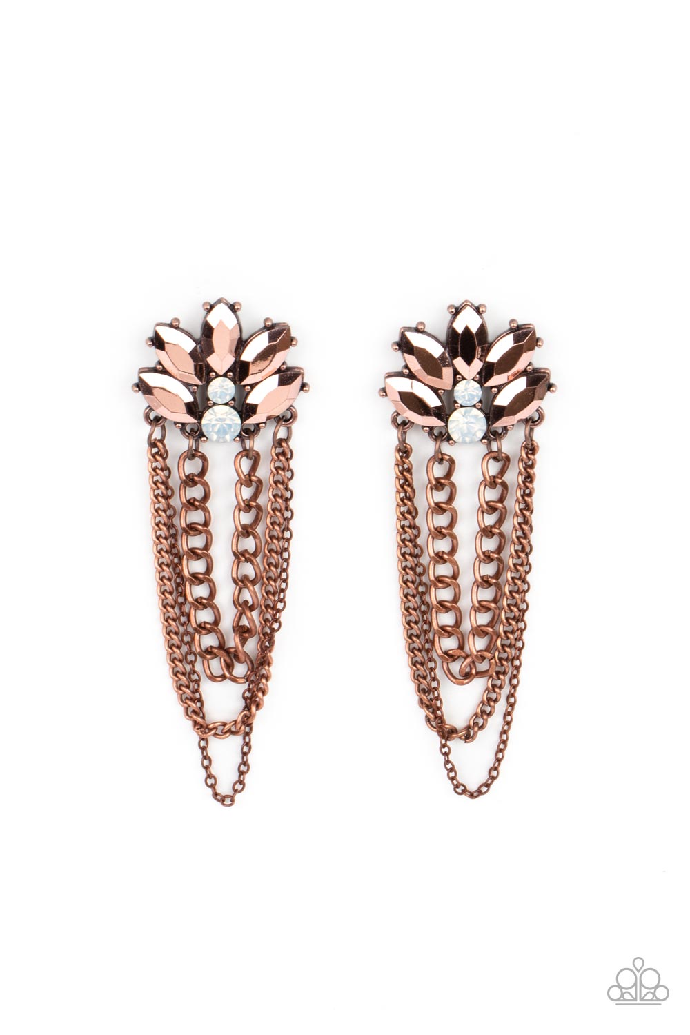 Reach for the SKYSCRAPERS - copper - Paparazzi earrings