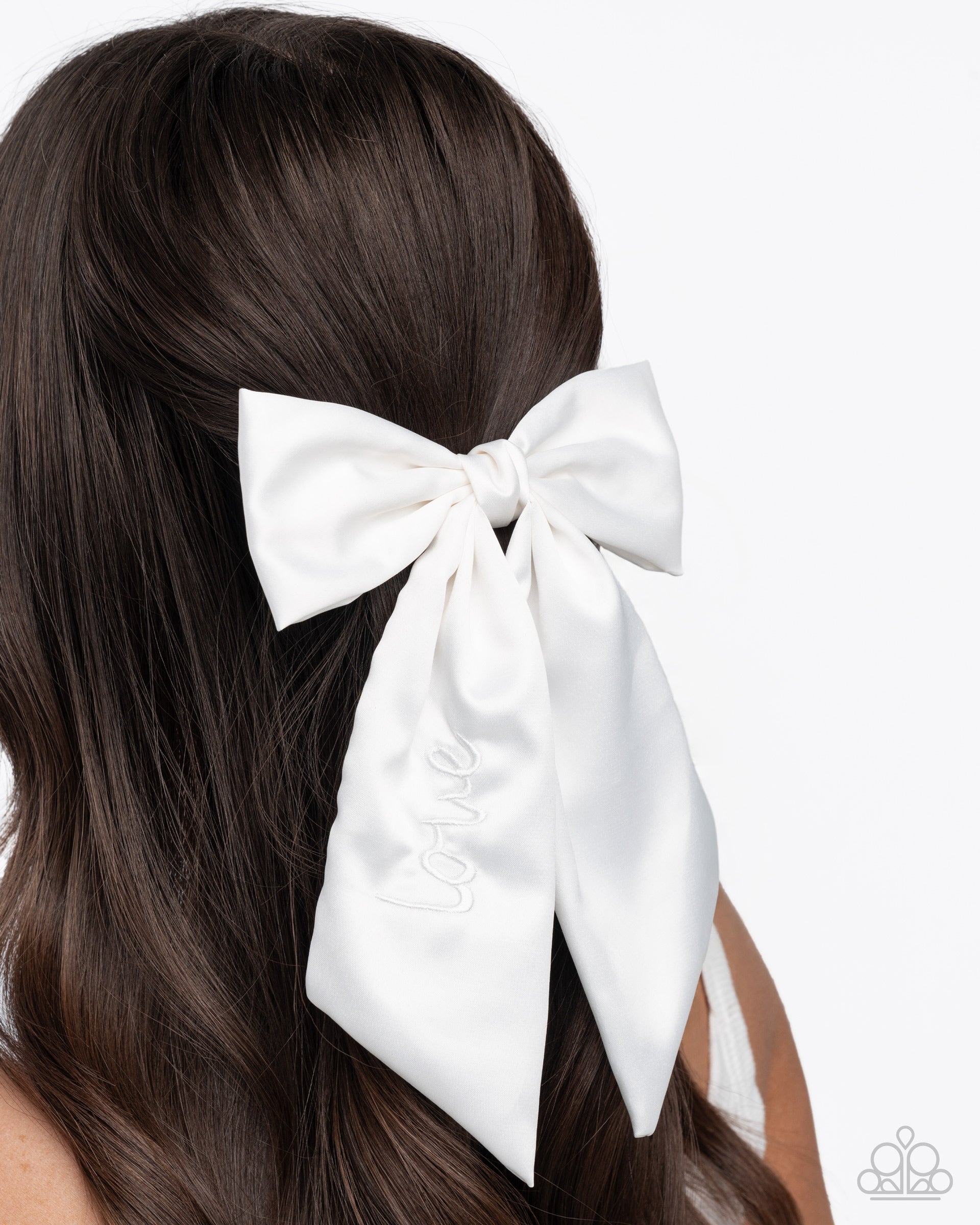 Ready, Set, BOW! - white - Paparazzi hair clip