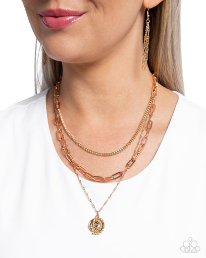 Ready for Fame - gold - Paparazzi necklace