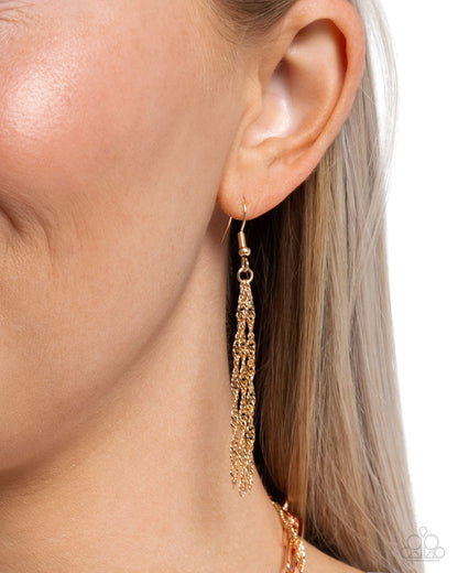 Ready for Fame - gold - Paparazzi necklace