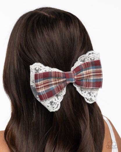 Ready to BOW? - red - Paparazzi hair clip