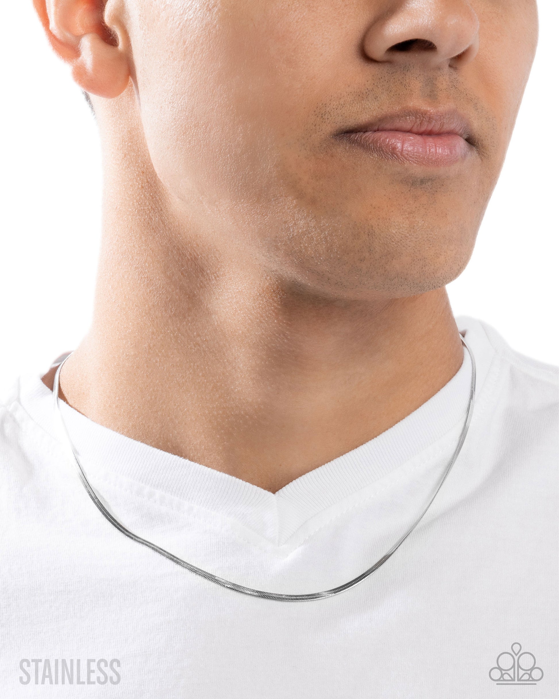 Reasonable Rope - silver - Paparazzi MENS necklace