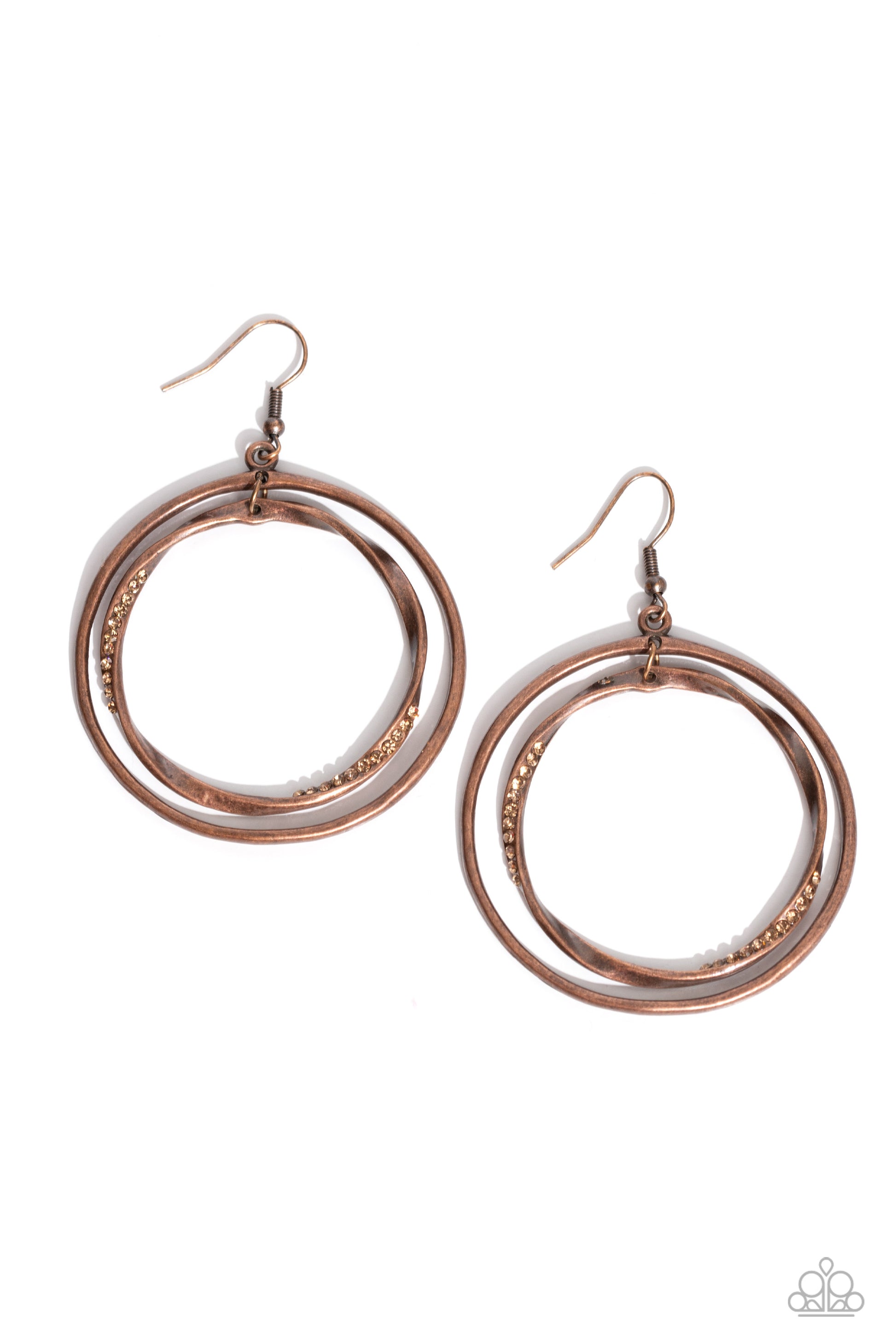​Rebel Rotation - copper - Paparazzi earrings