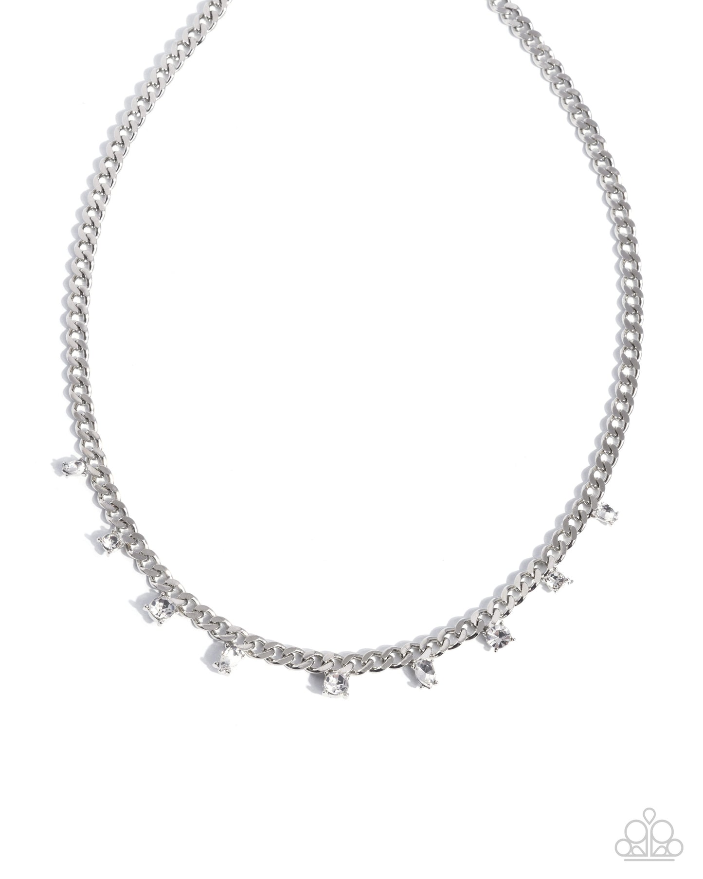 Rebellious Radiance - white - Paparazzi necklace