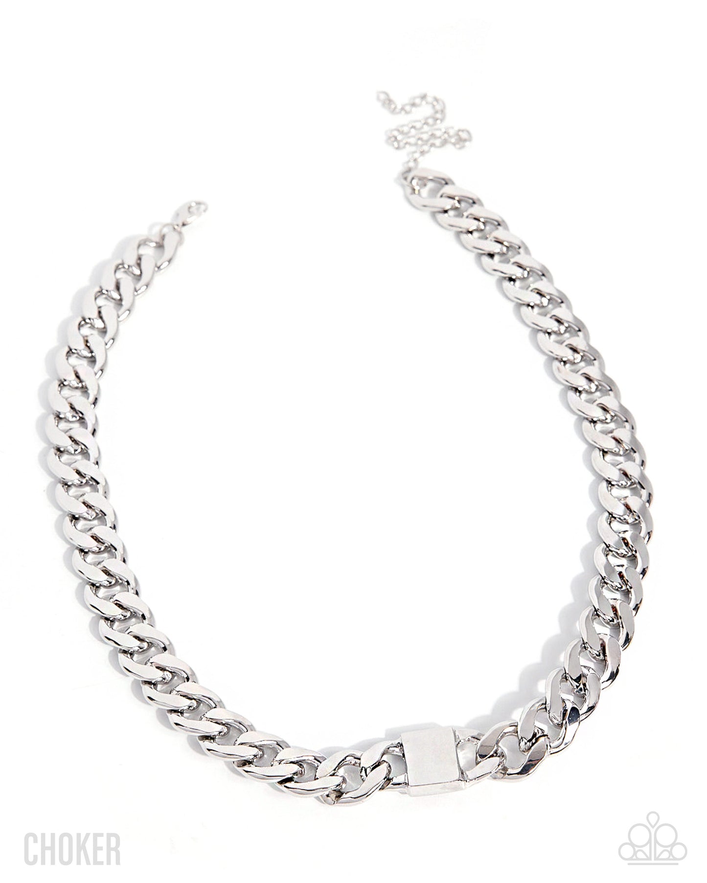 Rebellious Reaction - silver - Paparazzi necklace