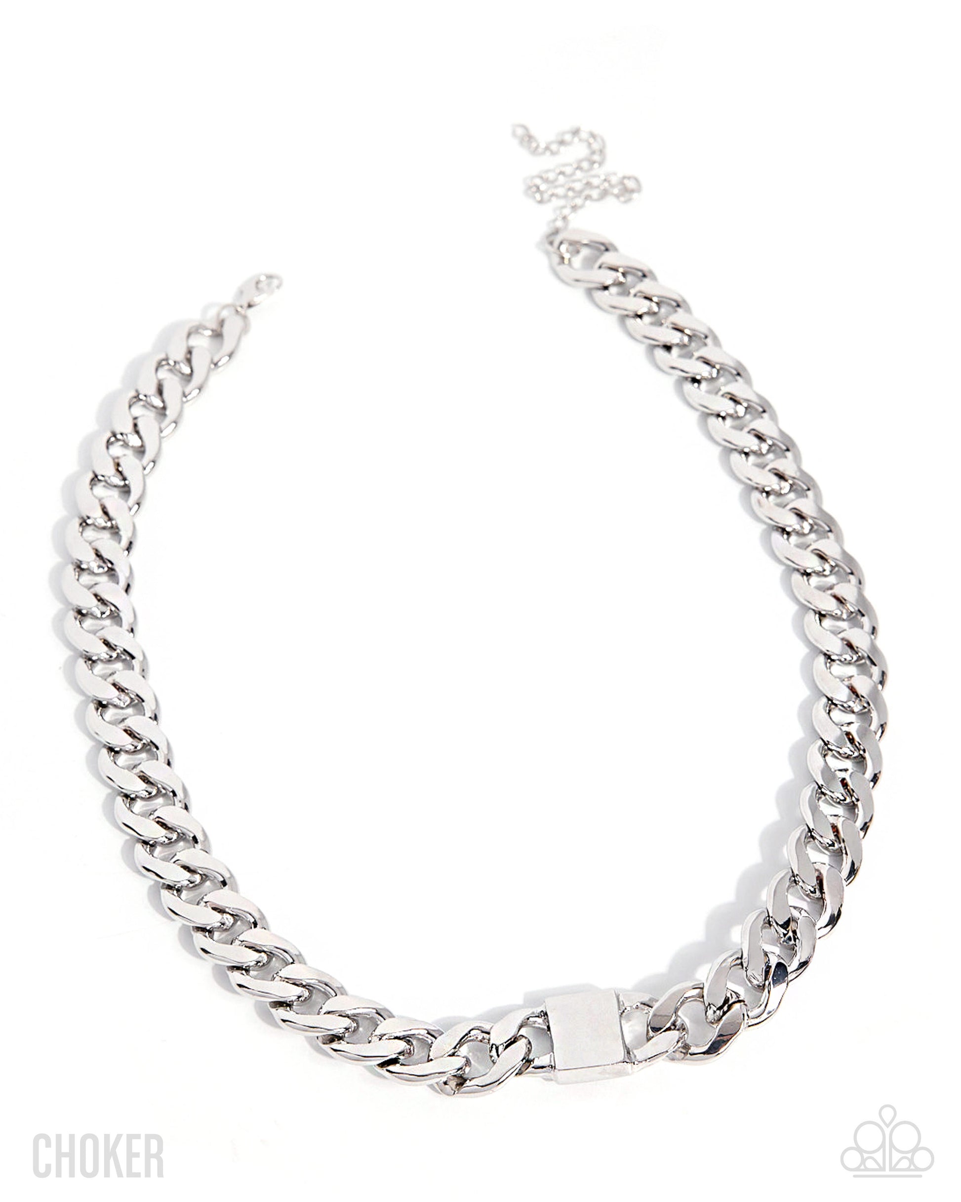 Rebellious Reaction - silver - Paparazzi necklace