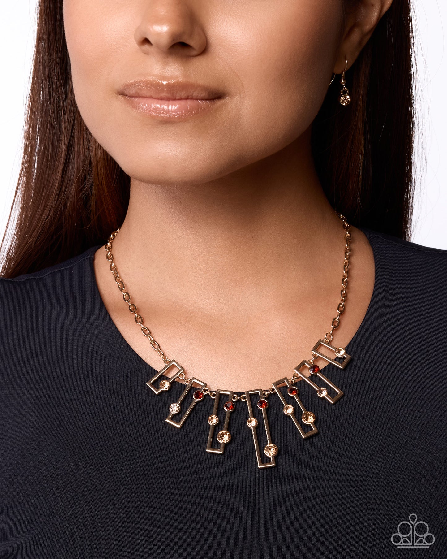 Rectangular Radiance - brown - Paparazzi necklace