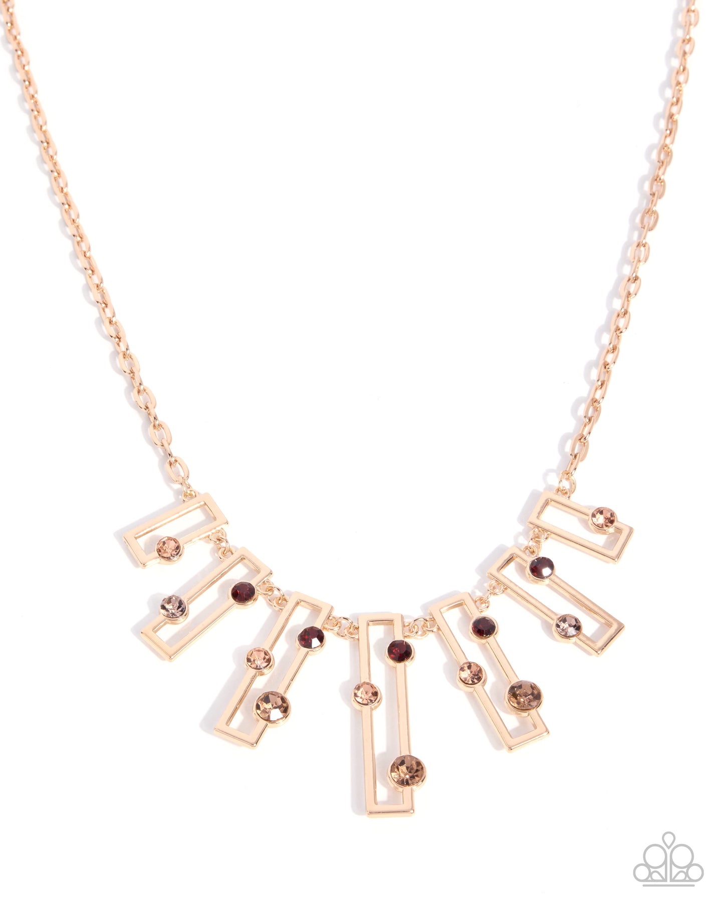 Rectangular Radiance - brown - Paparazzi necklace