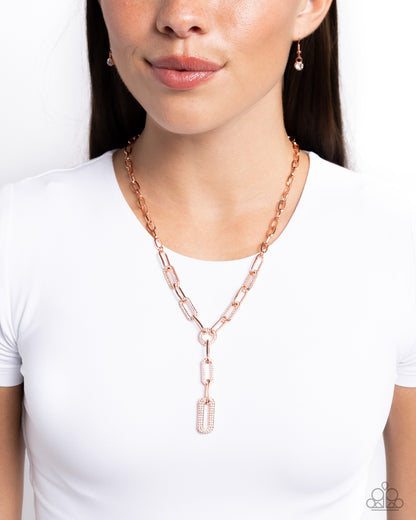Refined Rebel - copper - Paparazzi necklace