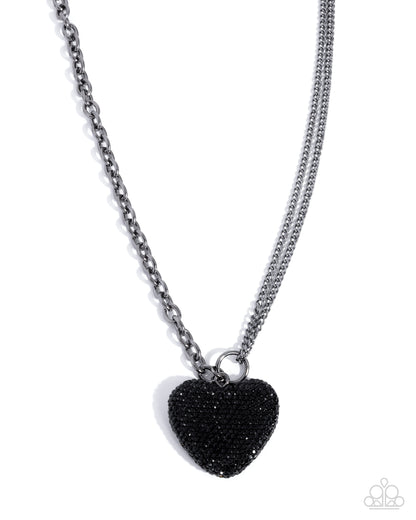 Refined Romeo - black - Paparazzi necklace