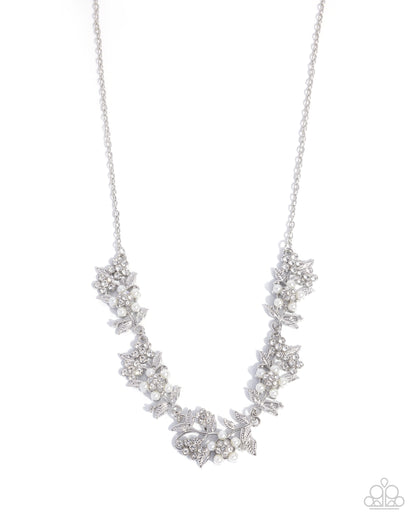 Refined Rule - white - Paparazzi necklace