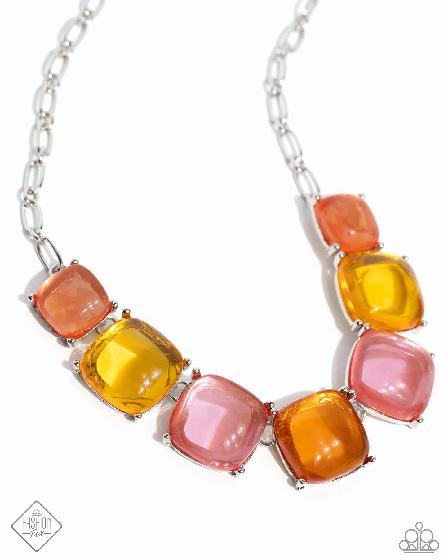 Reflective Range - pink - Paparazzi necklace