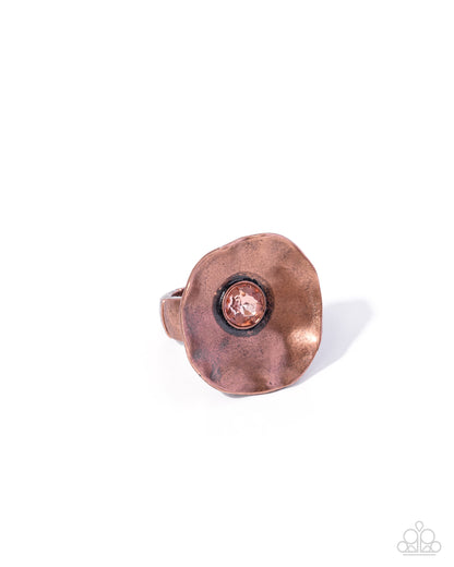 Reflective Reaction - copper - Paparazzi ring