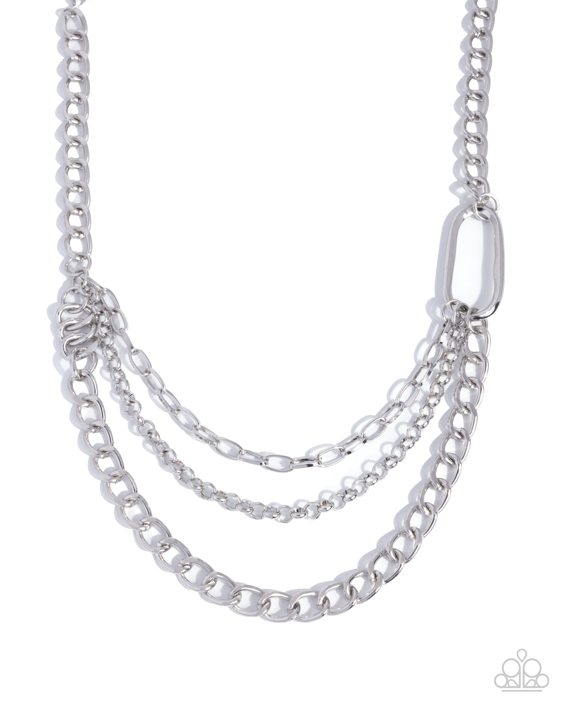 Reflective Renegade - silver - Paparazzi necklace